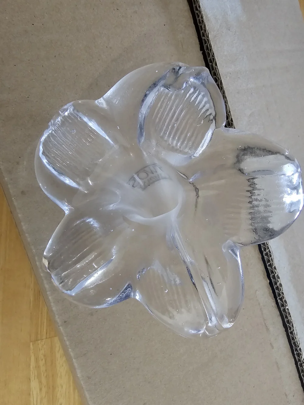 Two's Company Clear Glass Flower Bud